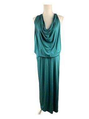 Hard Tail Forever Sleeveless Teal Maxi Dress With Cowl Neckline size M